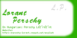 lorant perschy business card